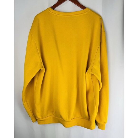 West Virginia Mountaineers Embroidered Sweatshirt Mens XXL Yellow Colosseum - Picture 3 of 9